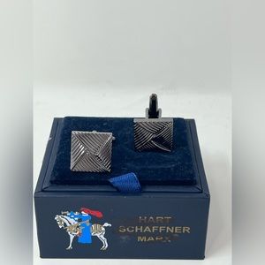 HART SCHAFFNER MARX MINI CUFF LINKS TWO NEW IN BOX UNSEALED WITHOUT TAG GHR9.